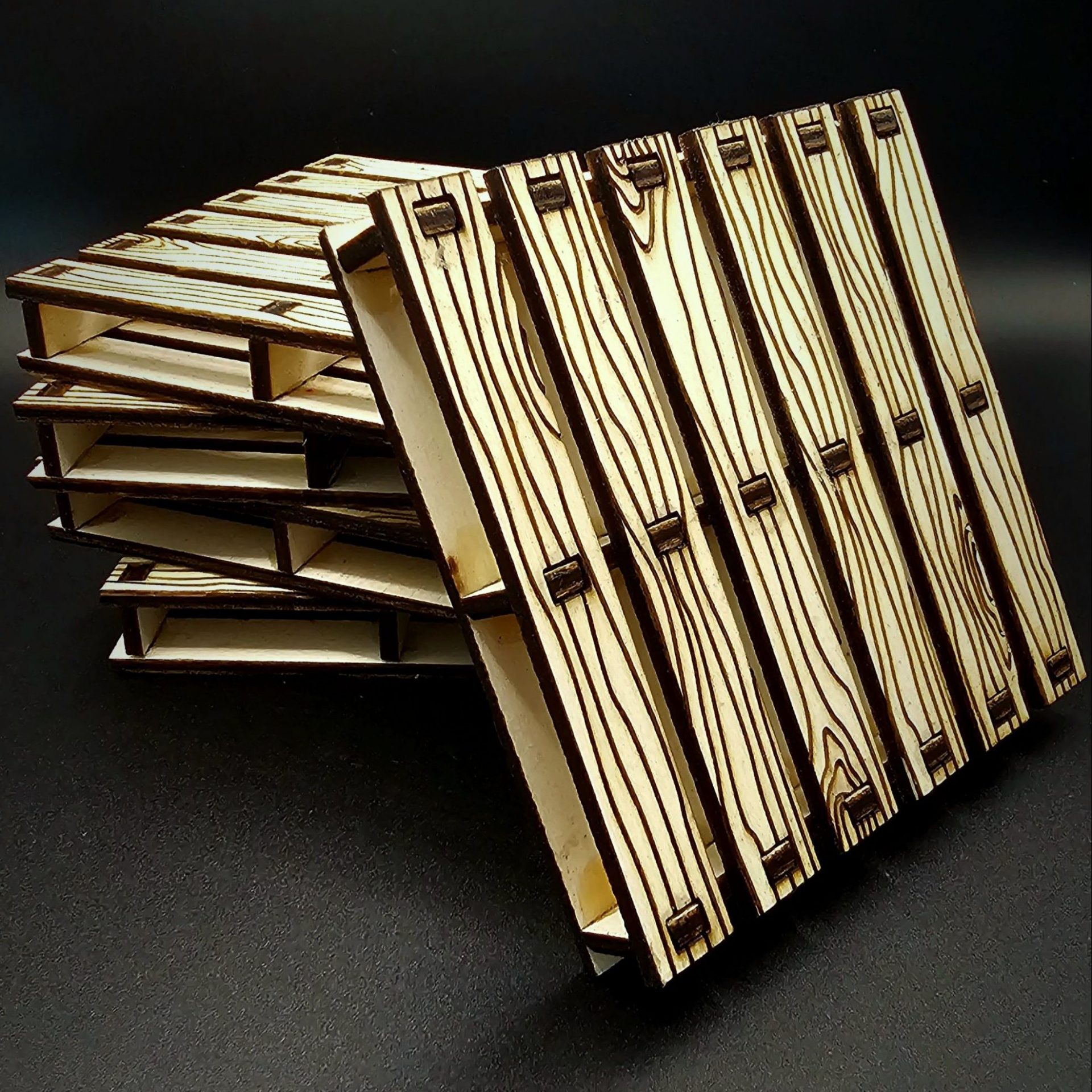 Pallet style plywood coasters 8n a lovely crate