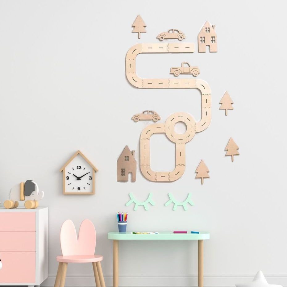 Forest road wall art